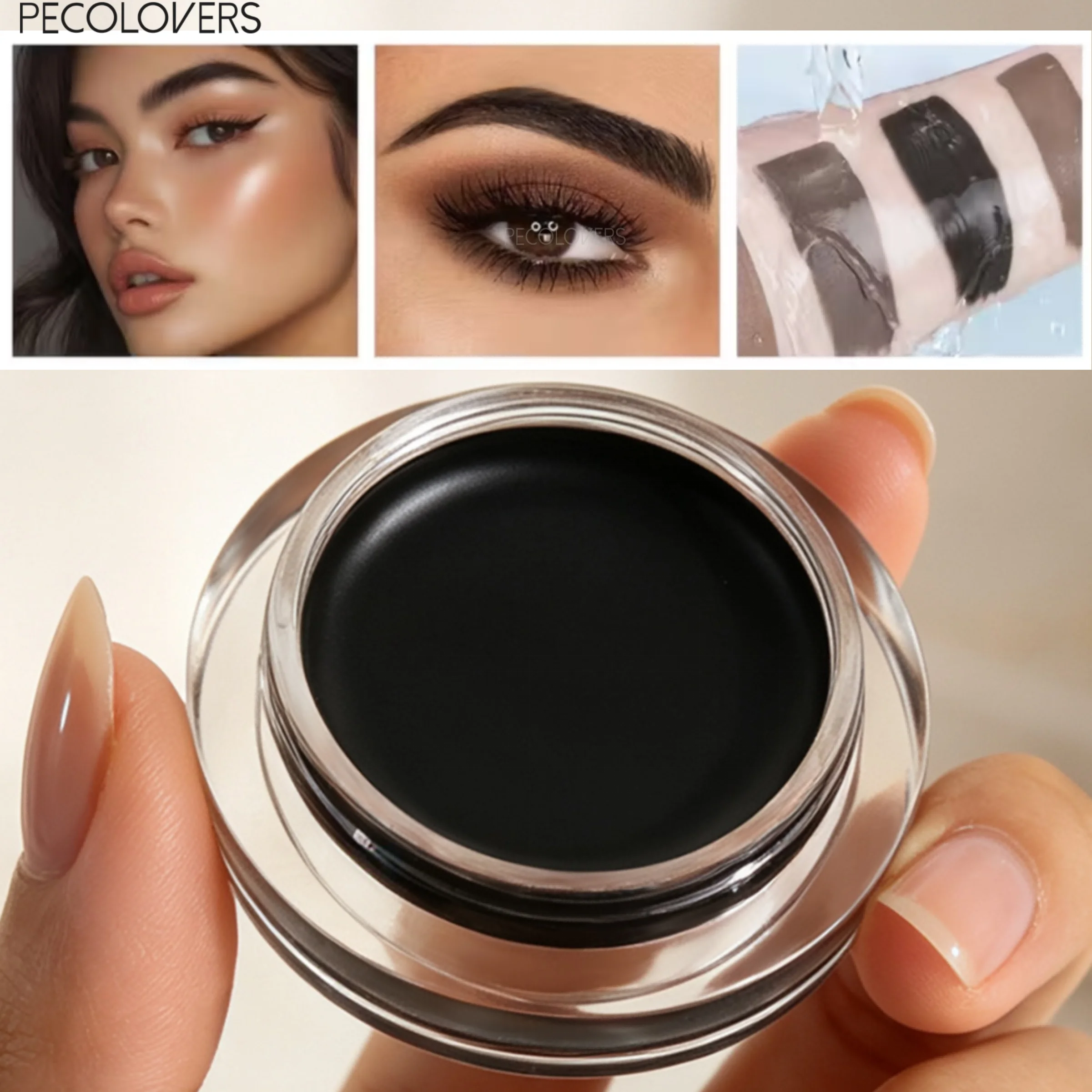 1Pc Creamy Solid Brow Styling Wax Natural Fluffy Brow Gel Smudge Proof Long Lasting Hold Buildable Tint Eyebrow Makeup for Daily