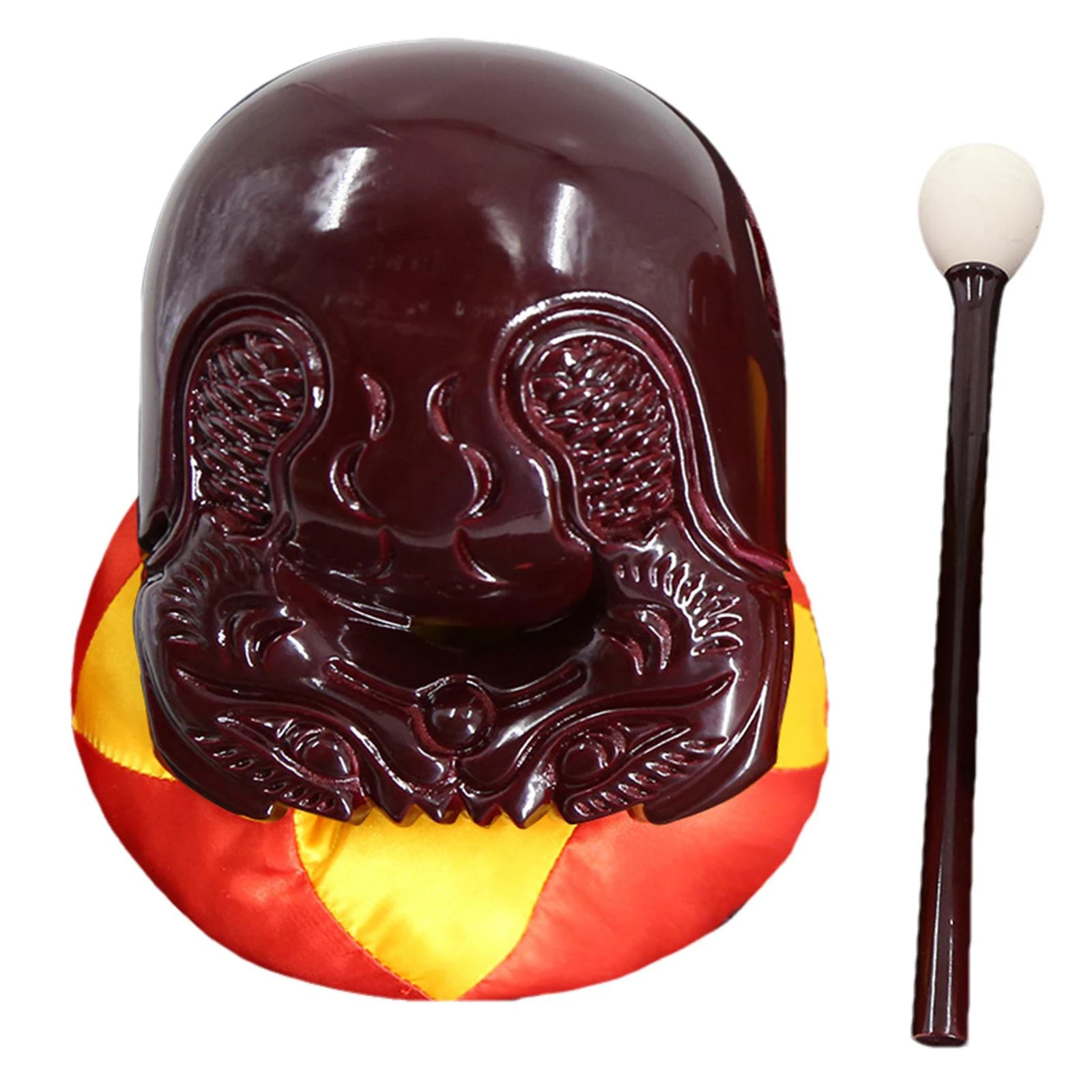 

Буддийский деревянный рыбный деревянный буддийский дзен-храмный блок дзен-барабан с подушкой-держателем