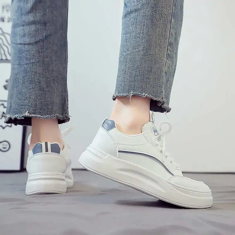 Zapatillas altas de cuero Normal oscuro para mujer, zapatos Link Vip, botas, mocasines deportivos negros para mujer, personaje de tendencias de alta tecnología Tenya