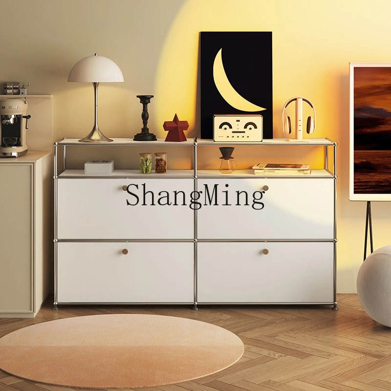 

SM stainless steel TV cabinet storage simple modern module combination dining side cabinet living room storage chest cabinet