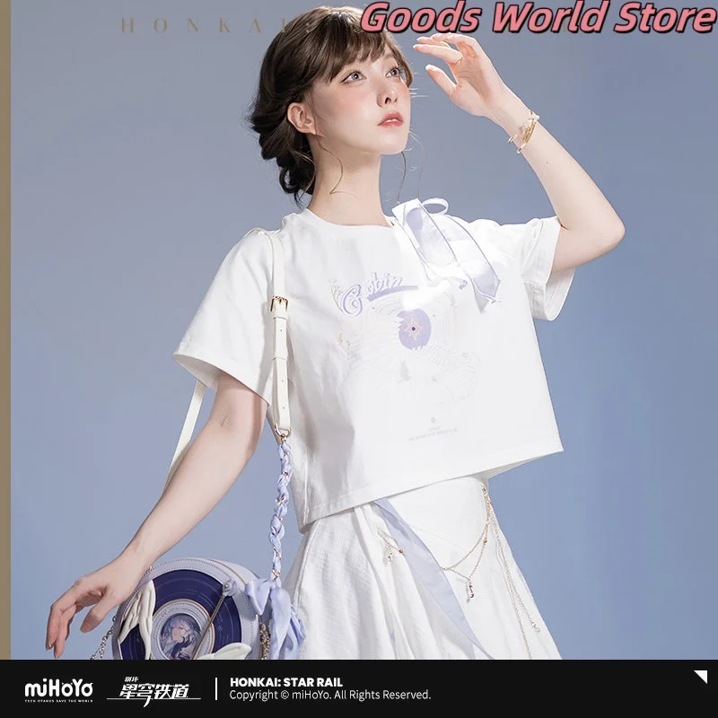 

В наличии: Футболка Robin mIHOYO, оригинальный мерч по Honkai Star Rail, тематическая серия Impression, аниме-футболка, подарок на Хэллоуин.