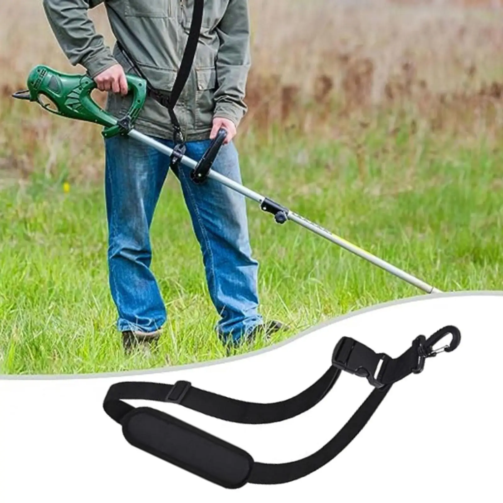 Weed Trimmer Shoulder Strap Universal Accessory Wide Shoulder Pad Polyester Material Firm Load Bearing Mower Strap Adjustable