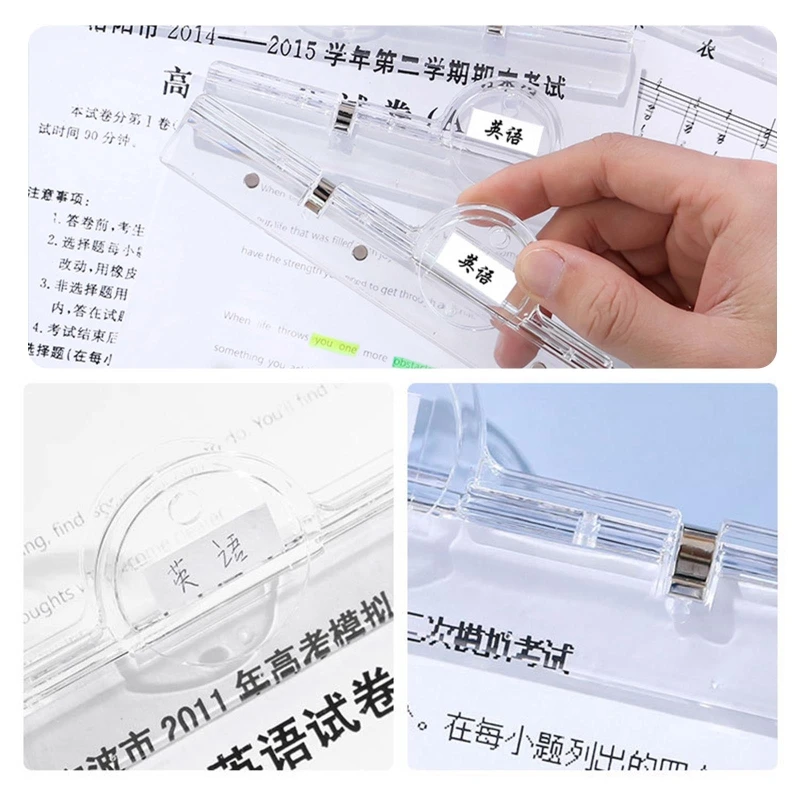 Giant Magnet Paper Clip, Transparent File Hanging Clamp, Heavy Duty para Menu, Foto, Picture Organization, Document Class