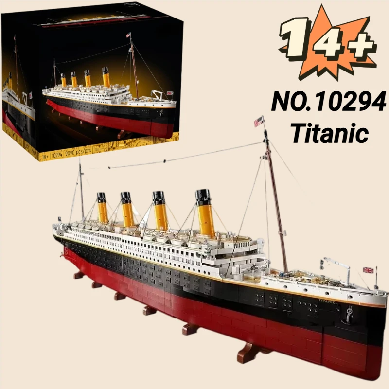 Disney 10294 Kit de construcción de barco Titanic 9090 Uds decoración del hogar juguetes DIY para adultos niños regalos de fiesta de cumpleaños de Navidad favores
