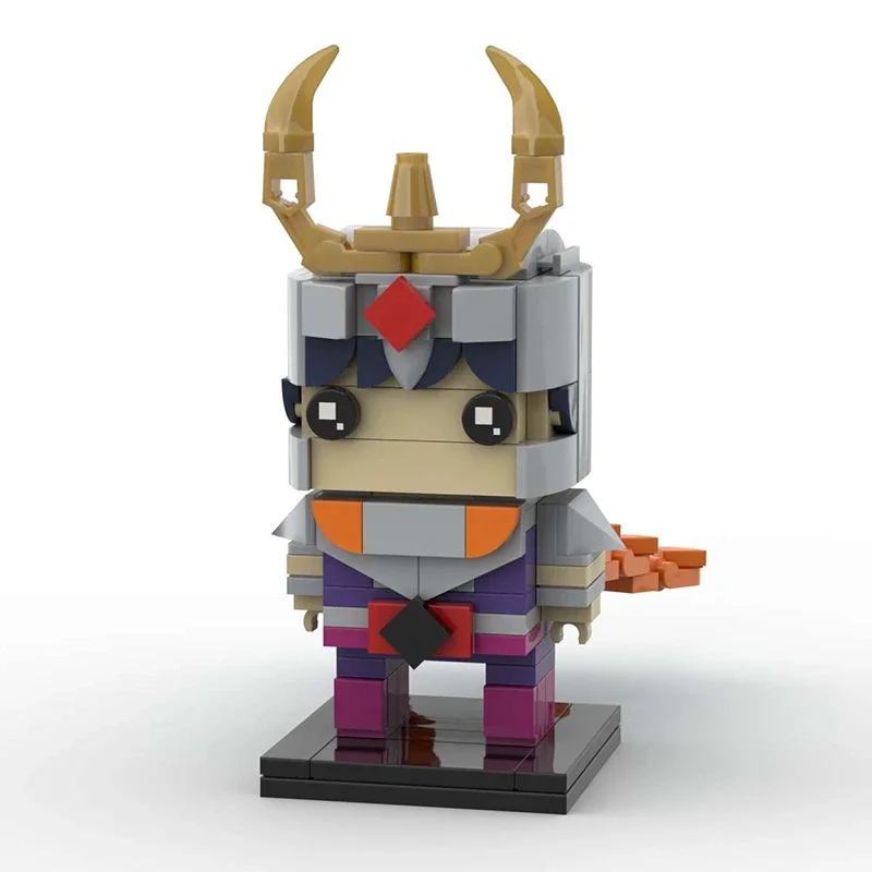 MOC Brickheadz Athena Japan Anime Figures Saints Seiyaed Hyogas Ikki Shiryus Building Blocks Warrior Action Figure Toys Gifts