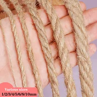 Natural Vintage Jute Rope Twine Roll Sewing Christmas Crafts Jute Cord Thread Wedding Handmade DIY Party Ribbon Bows Decoration 4