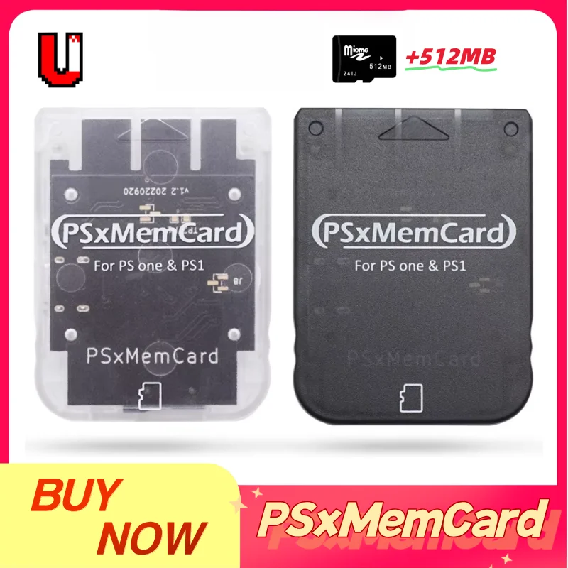 PSxMemCard PSX carte mémoire économiser des données carte de jeu pour PlayStation PS1 PS une Console de jeu prise en charge de la carte MicroSD Ultiretro