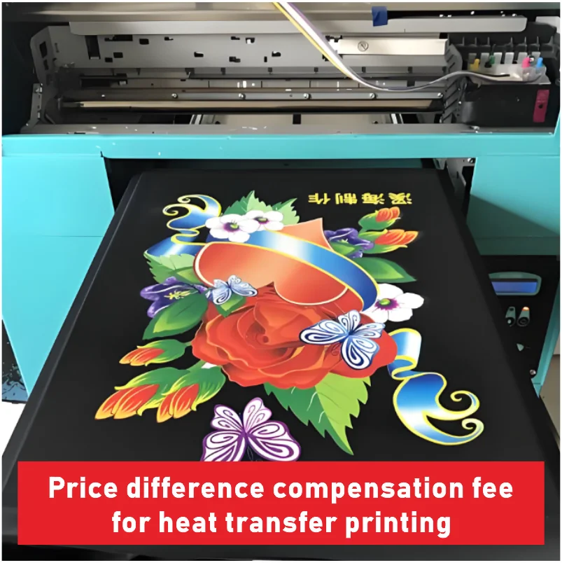 Taxa de compensação de diferença de preço de 1 USD para impressão por transferência de calor