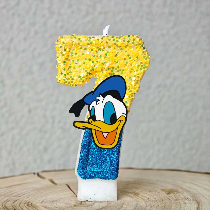 Schattige Donald Duck kaars nummer 0-9 voetbalkaars Donald Duck taartdecoratie jongens verjaardagsfeestje voor kinderen babyshower decoraties