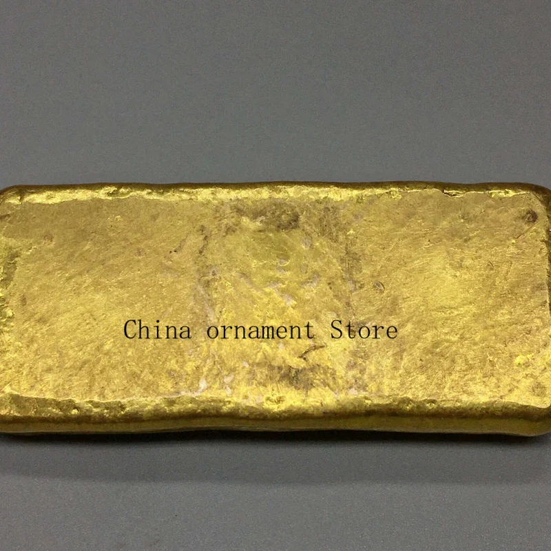 Royal-issued solid gold ingots, Qing Dynasty gold bars, brass replicas of antique gold ingots, imitation gold bricks, film and t