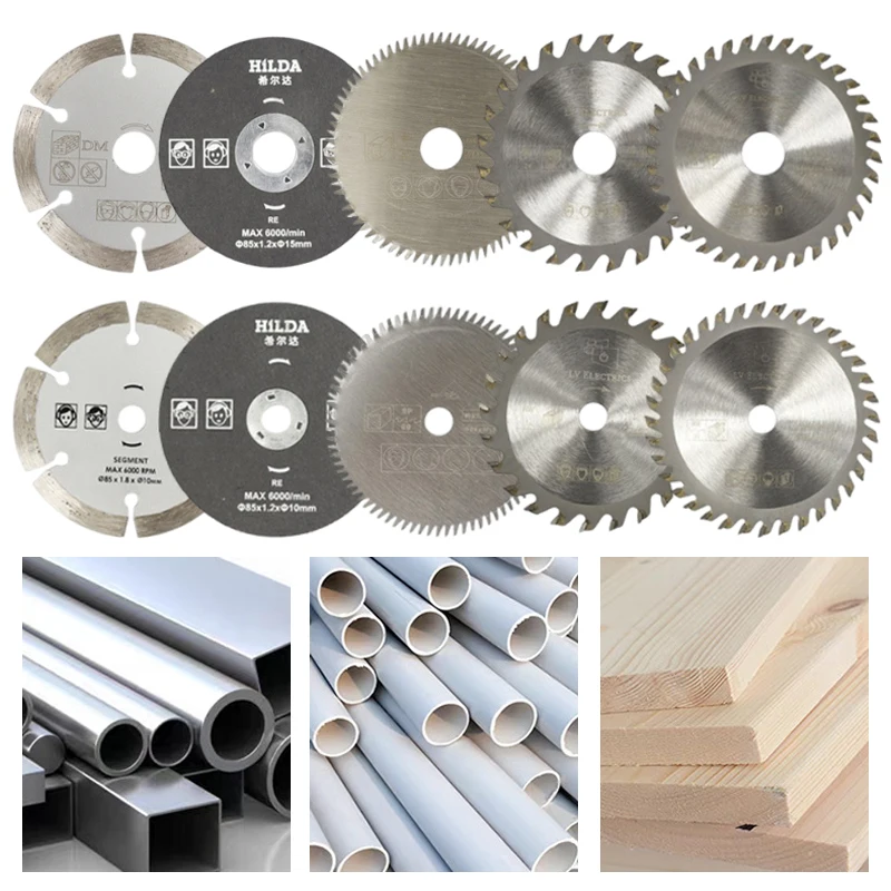 

5Pcs 85x10/15mm Circular Saw Blade Mini Woodworking Saw Blades For Cutting Wood Metal Plastic Stone Carpentry Tool Accessories