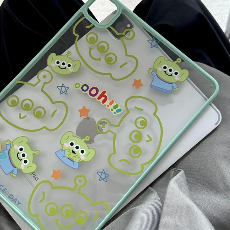 

Милый чехол для планшета с изображением инопланетян из мультфильма «История игрушек», прозрачный акриловый, для iPad 7/8/9-го поколения 10.2 дюйма, Air3/Pro 10.5 дюйма, Air4/5 10.9 дюйма, ударопрочный чехол