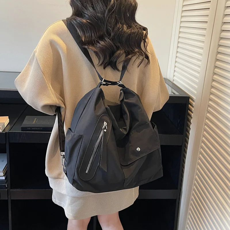 Multifunctional Women Backpack Fashionable and Versatile Shoulder Bag Commuting Travel Large Capacity Simple Crossbody Bag