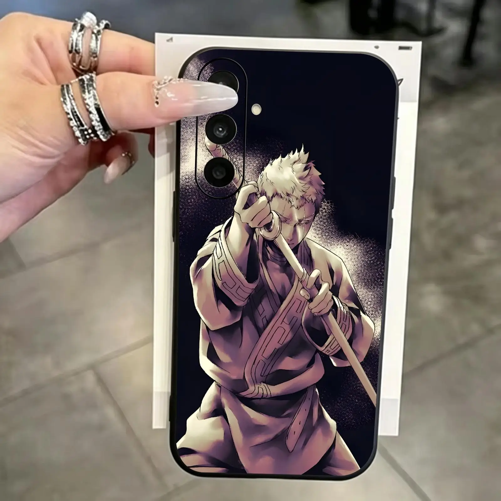 anime Hell's Paradise Jigokuraku   Phone Case For Samsung A57 A56 A37 A27 A17 A36 A26 A55 A35 Black Matte Soft Case