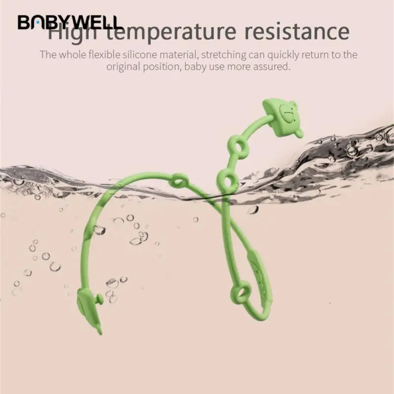 

Силиконовый ремешок-цепочка с защитой от потери, регулируемый силиконовый держатель для соски в форме медведя, цепочка для детских прорезывателей, игрушки, ремни для коляски
