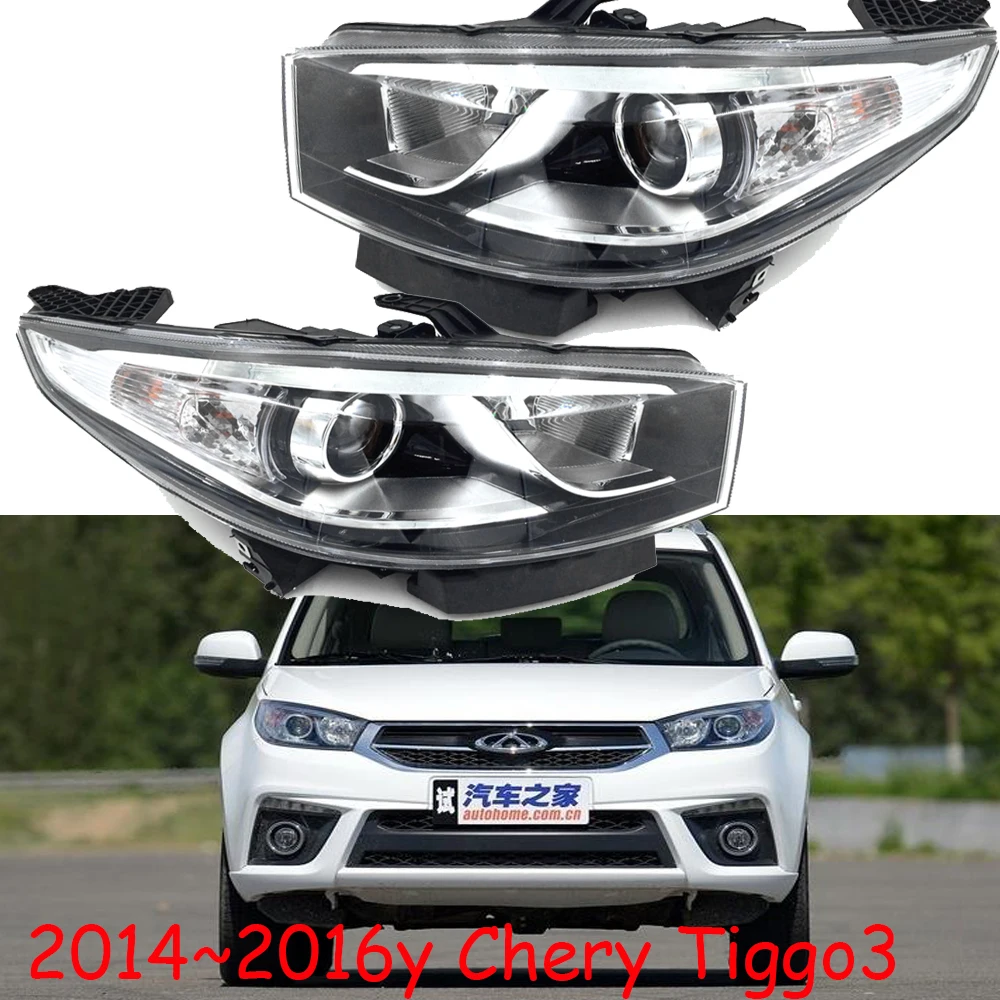 

1pcs car bumper Tiggo3 headlamp for Chery Tiggo headlight 2014~2016y car accessories Tiggo 3 head lamp Chery Tiggo fog lamp