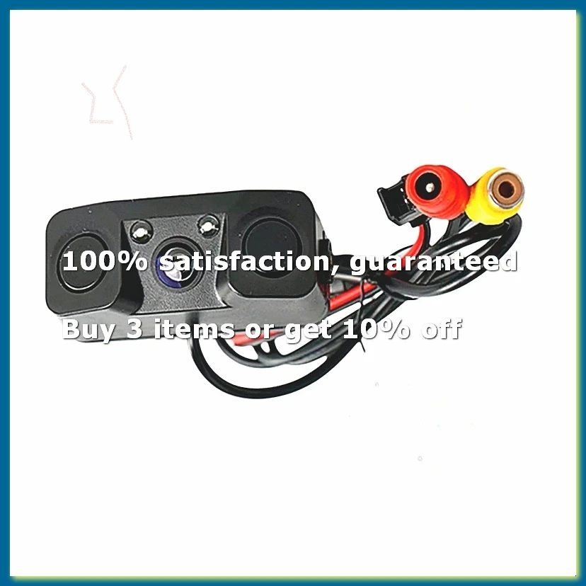 3 in 1 HD CCD Car Rear View Camera Parking Radar Detector Sensor LED Night Vision Waterproof Reverse Camera-DT30