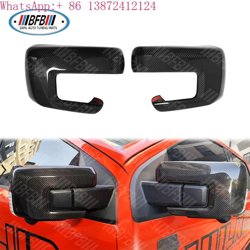 

2022 up for Ford F150 F-150 Real Dry Carbon Side Door Rearview Mirror Cover New Condition for Protection
