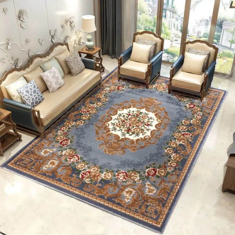 Luxury European Style Plush Carpet for Living Room Home Decoration Area Rugs Bedroom Room Hallway Decor Thickened Floor Mat