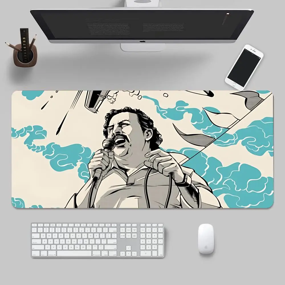 Movie Pablo Escobar Mouse Pad Tapetes de Mesa Teclado, Borracha Kawai, Tapete de Mesa Antiderrapante, XXL90x40cm