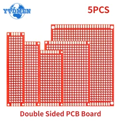 5PCS PCB Board Protoboard Red Double Sided Prototype Board 2x8cm 4x6cm 5x7cm Circuit Boards DIY Electronic Kit