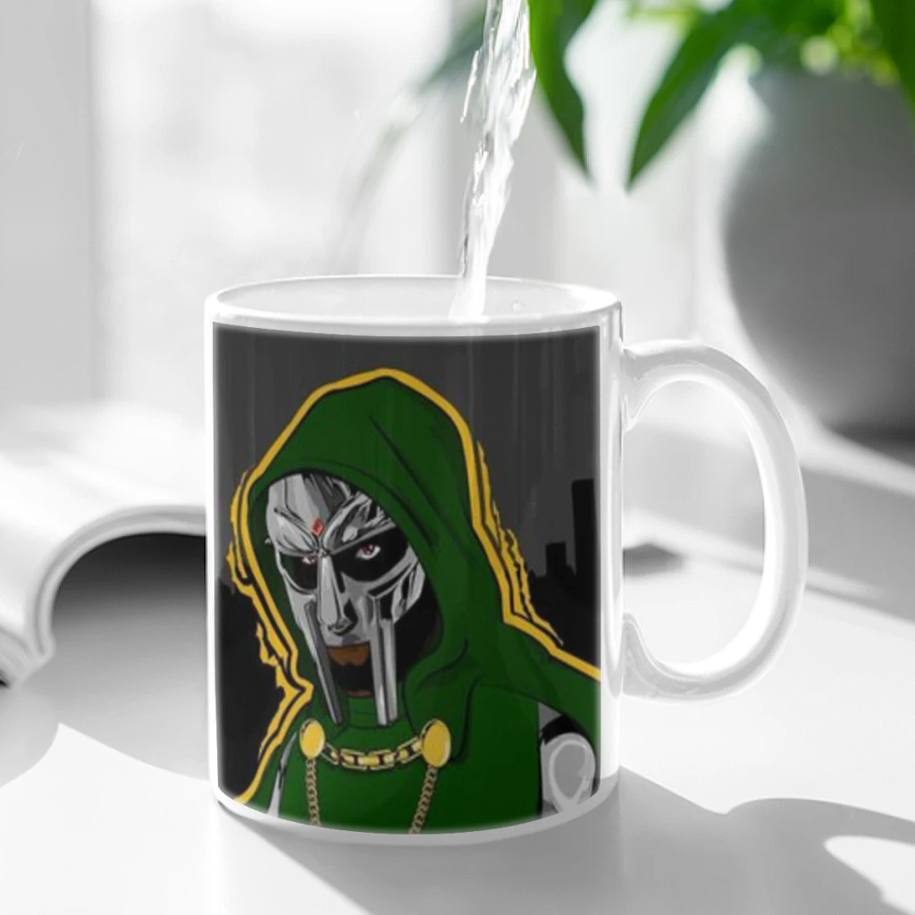 MF Doom Hip Hop Rap Ceramic Mugs Coffee Cups Milk Tea Cup ins Oatmeal Breakfast Mug Drinkware Kitchen