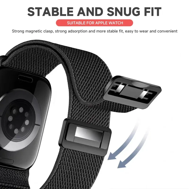 الأشرطة ل سوار ساعة يد آبل 42 46 45 44 49 مللي متر 38 40 41 المغناطيسي النايلون كوريا سوار iwatch سلسلة 11 10 9 7 8 6 se الترا 3/2/1 #4