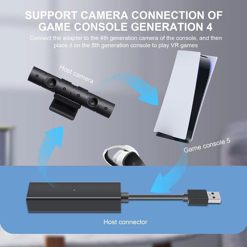 For PS5 VR Adapter Cable Mini Camera Adapter Connector For Playstation 5 PS5 PS4 VR Adapter Connector Accessories