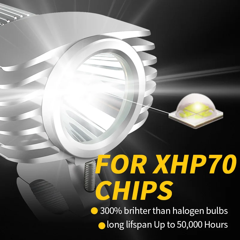 2 pz XHP70 36W LED moto faro lampadina Spot esterno DRL fendinebbia per Suzuki /Honda/Yamaha/kawasaki/Benelli/BMW /PIAGGIO