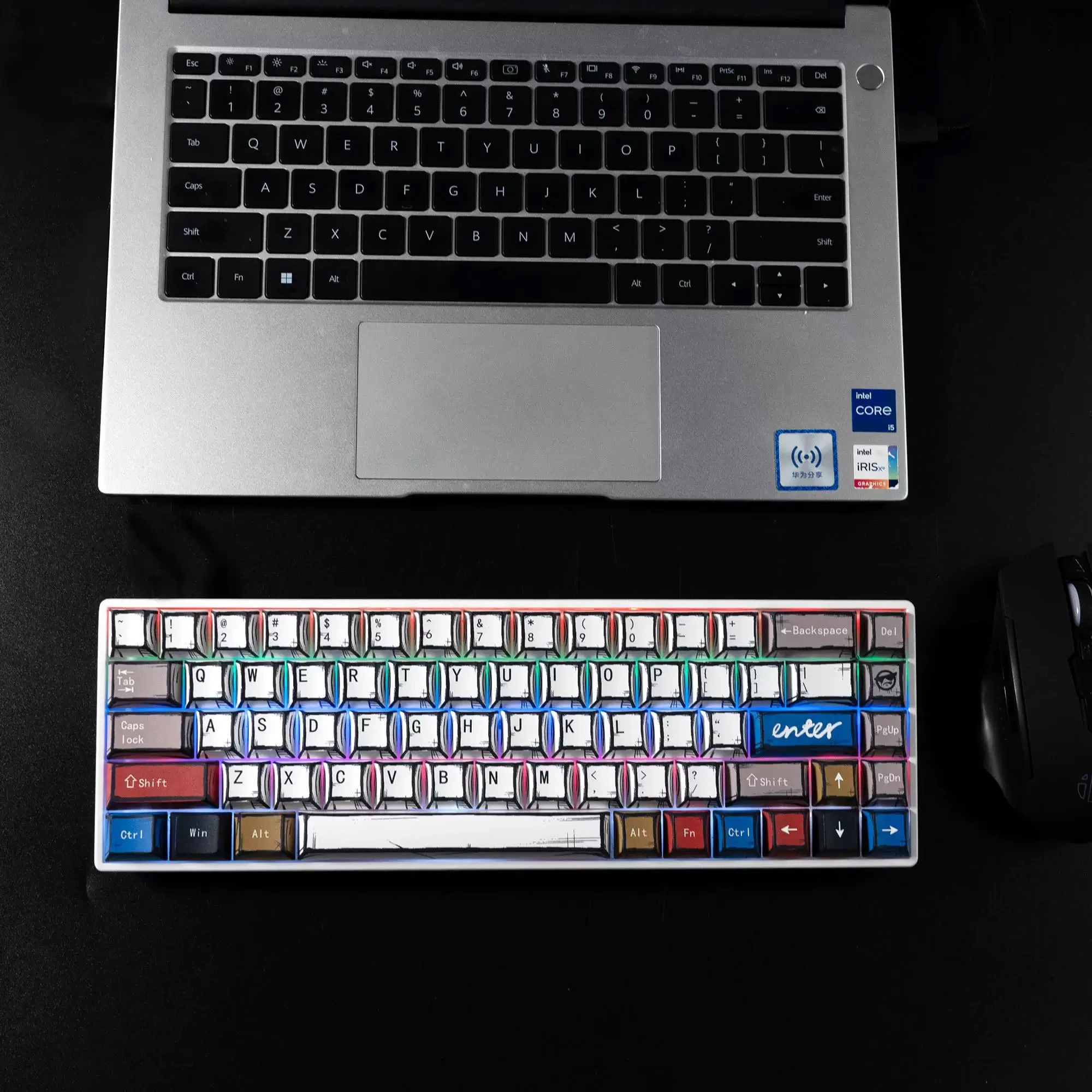 XVX graffiti classic comic keycap five-sided thermal sublimate PBT original factory mechanical keyboard keycap