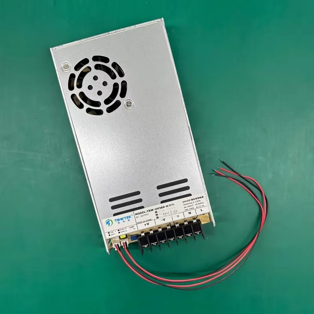 48V 7.3A UV LED Curing Lamp Dedicated Power Supply Adjustable for Flatbed Printer Stable Output