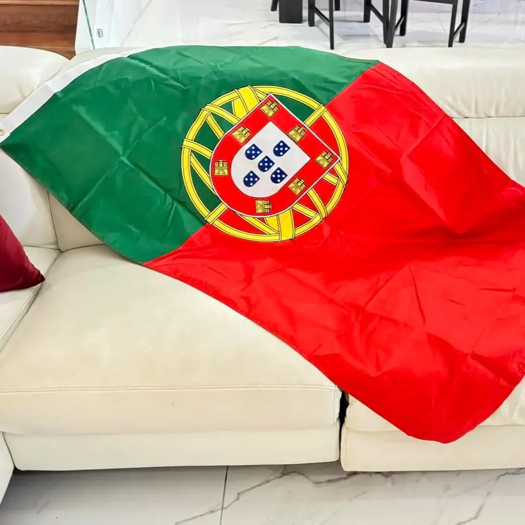 Bandeira Portugal 90x150 Cm Prt Pt Bandeira Nacional Portuguesa para Decoração