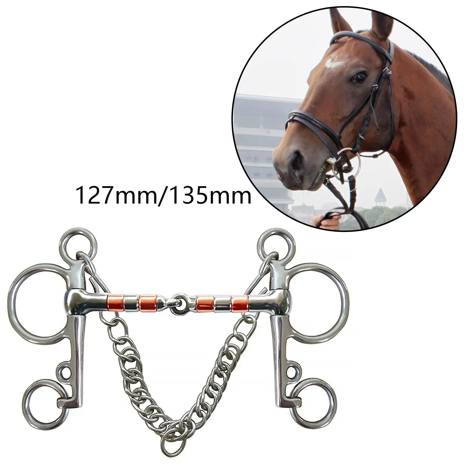

Конская насадка, мундштук, тренировочная насадка для лошадей, H-образная форма, насадка из нержавеющей стали, полная
