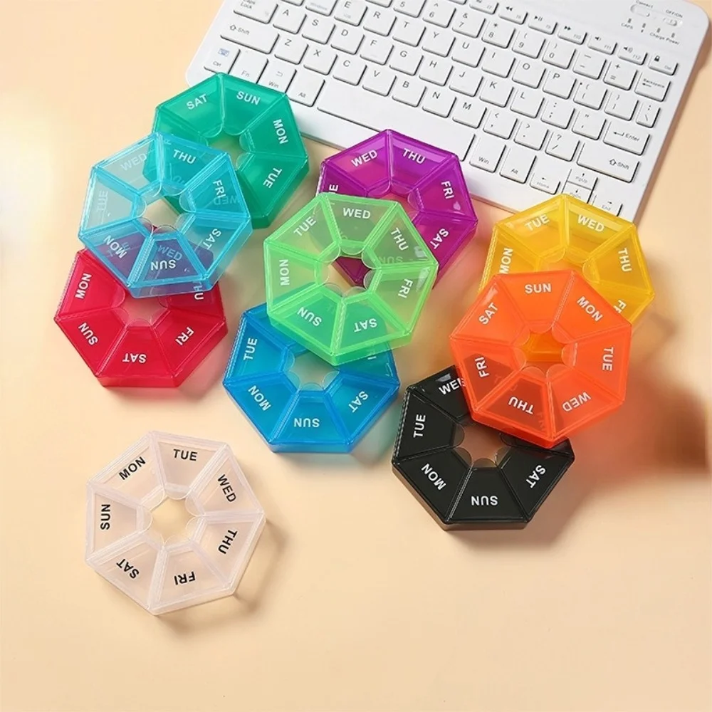 New Hot 7 Grids Travel Weekly Portable Pill Case Box Organizer Tablet Holder Small Storage Container for Medicine Fish Oils
