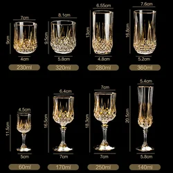 French imported luxury CDA whisky glass gold crystal red wine cup high-end wine cup gift box set