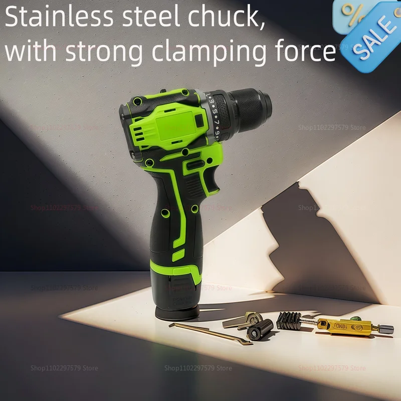 สว่านไร้สายลิเธียม 18V 2in1 และไขควงไฟฟ้า มอเตอร์ไร้แปรงถ่าน แรงบิด 45Nm เครื่องมืออเนกประสงค์สำหรับงานบ้าน DIY ซ่อมรถยนต์