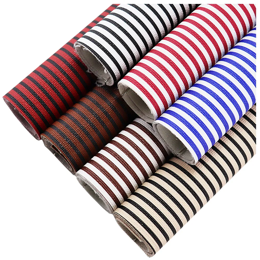 

Рулон 30x134 см, черно-белая полоска, текстурированный кожзам, искусственная синтетическая искусственная кожа, ткань для сумки, серьги, сделай сам, BH057