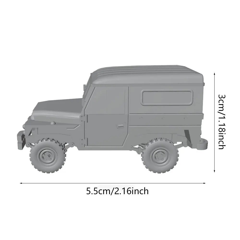 Hardcore off-road themed static display item, command team scene, resin model of off-road jeep, 3D printed statue, not colored