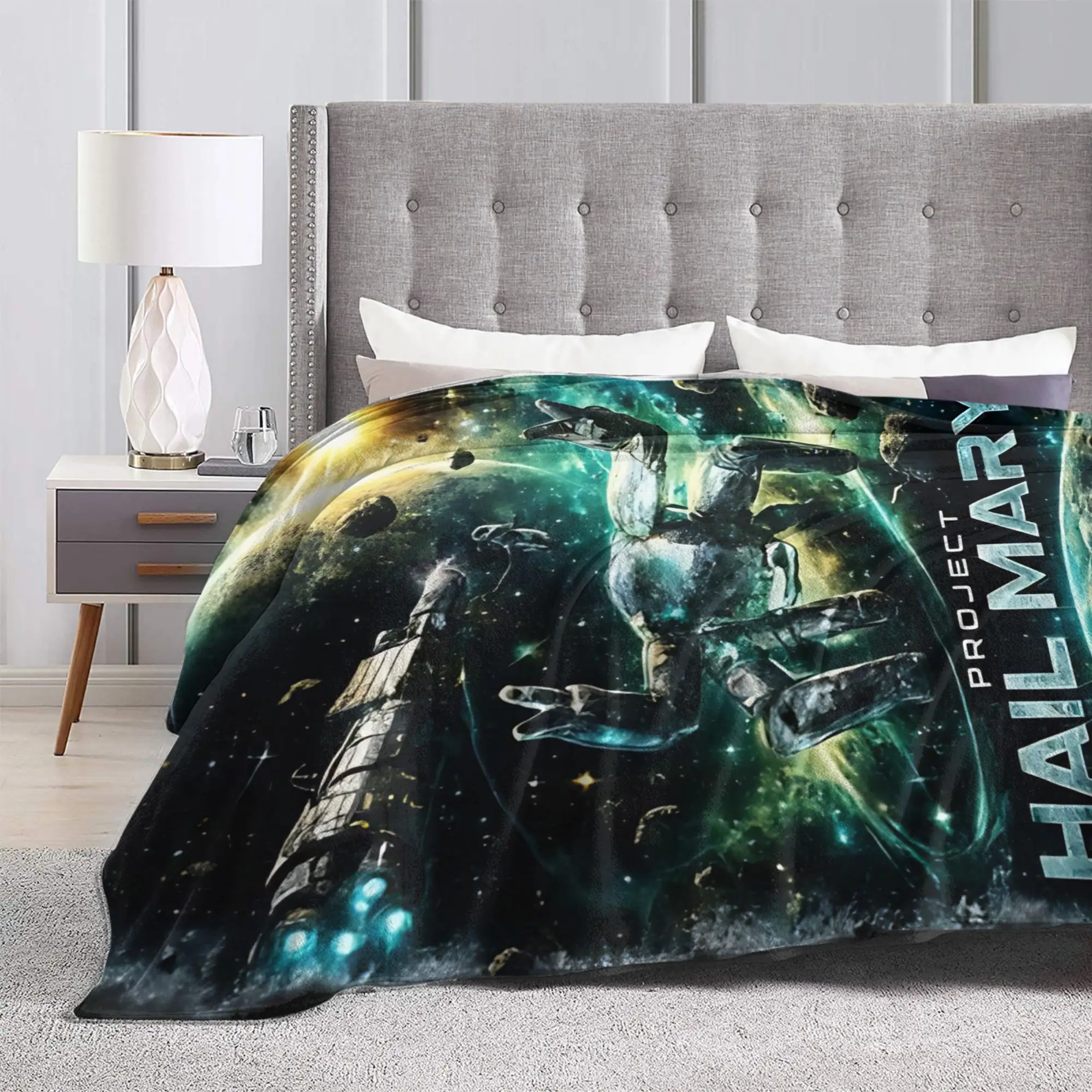 Project Hail Mary Blanket Velvet  Lightweight Thin Throw Blanket for Bedroom Sofa Bedroom Quilt