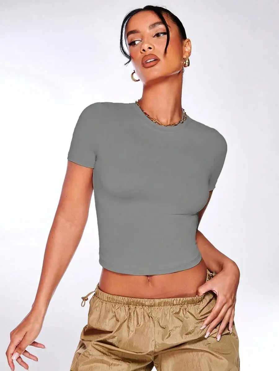 Silquee Camiseta ajustada sólida