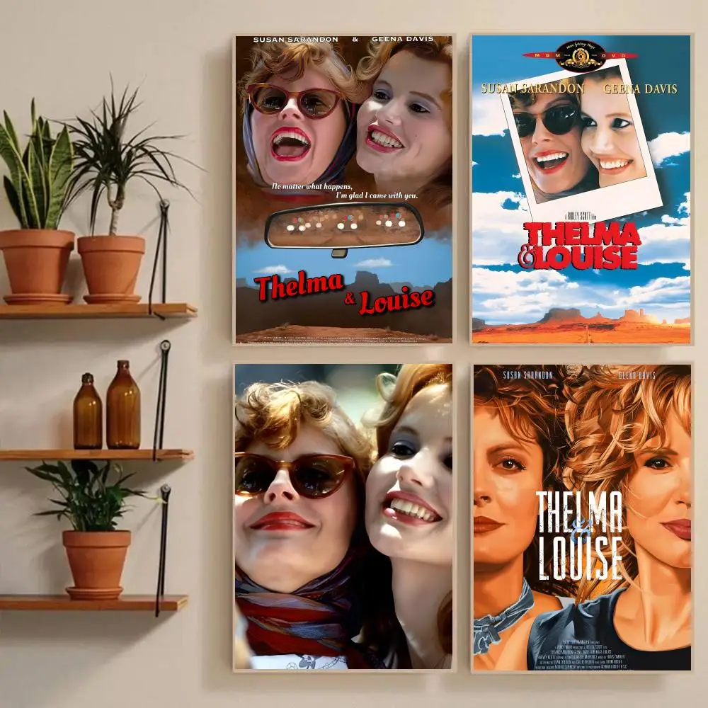 Movie T-Thelma L-Louise Poster Waterproof Wall Art Sticker For Bar Living Room Vintage Room Decor High Quality Print Gift
