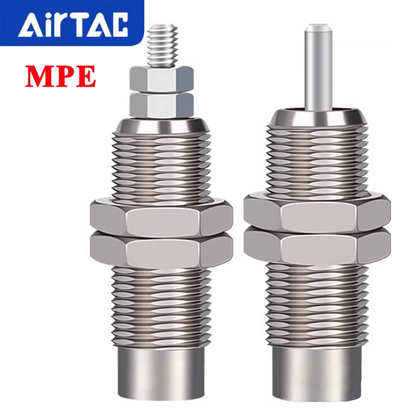 AirTAC Type MPE Mini Threaded Pneumatic Cylinder Single Acting MPE Bore6 8 10 12 16mm Stroke 5 10 15mm Male External Thread