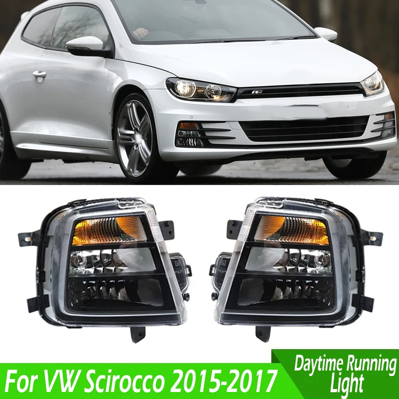 

1K8941661K 1K8941662H Car Front Bumper Daytime Running Light DRL Fog Light Fog Lamp For VW Volkswagen Scirocco 2015 2016 2017