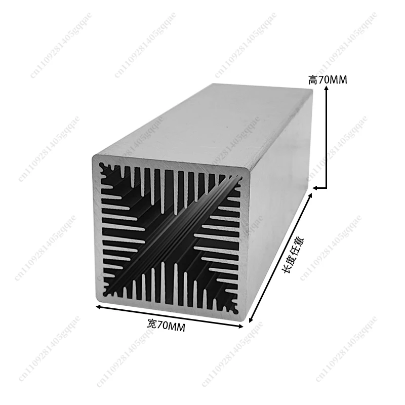 High Power Wind Tunnel Heat Sink Aluminum Profile Radiator