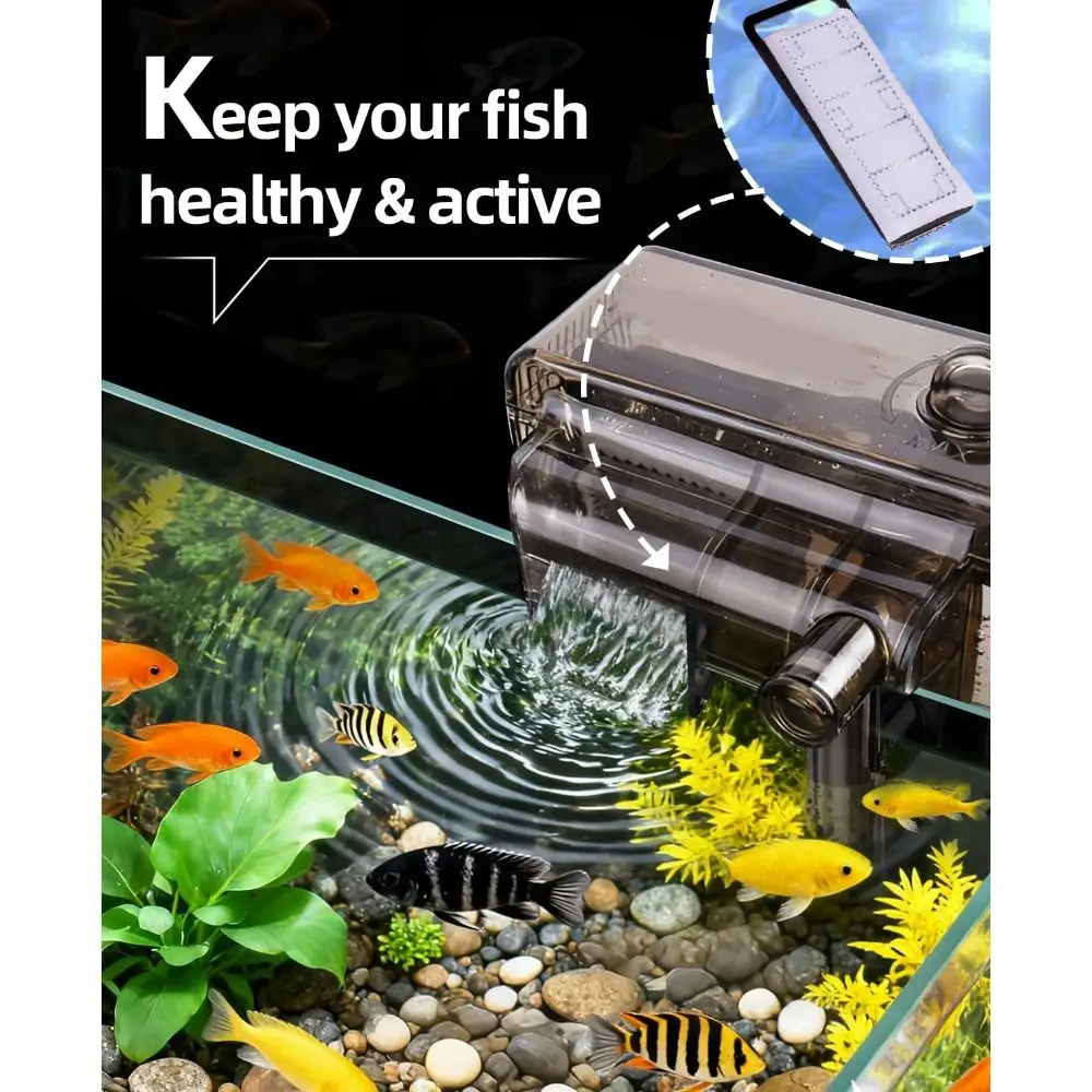 3pcs Water Purification Aquarium Intake Filter Adsorb Impurities Remove Odor Filter Cartridges Fish Tank Filtration