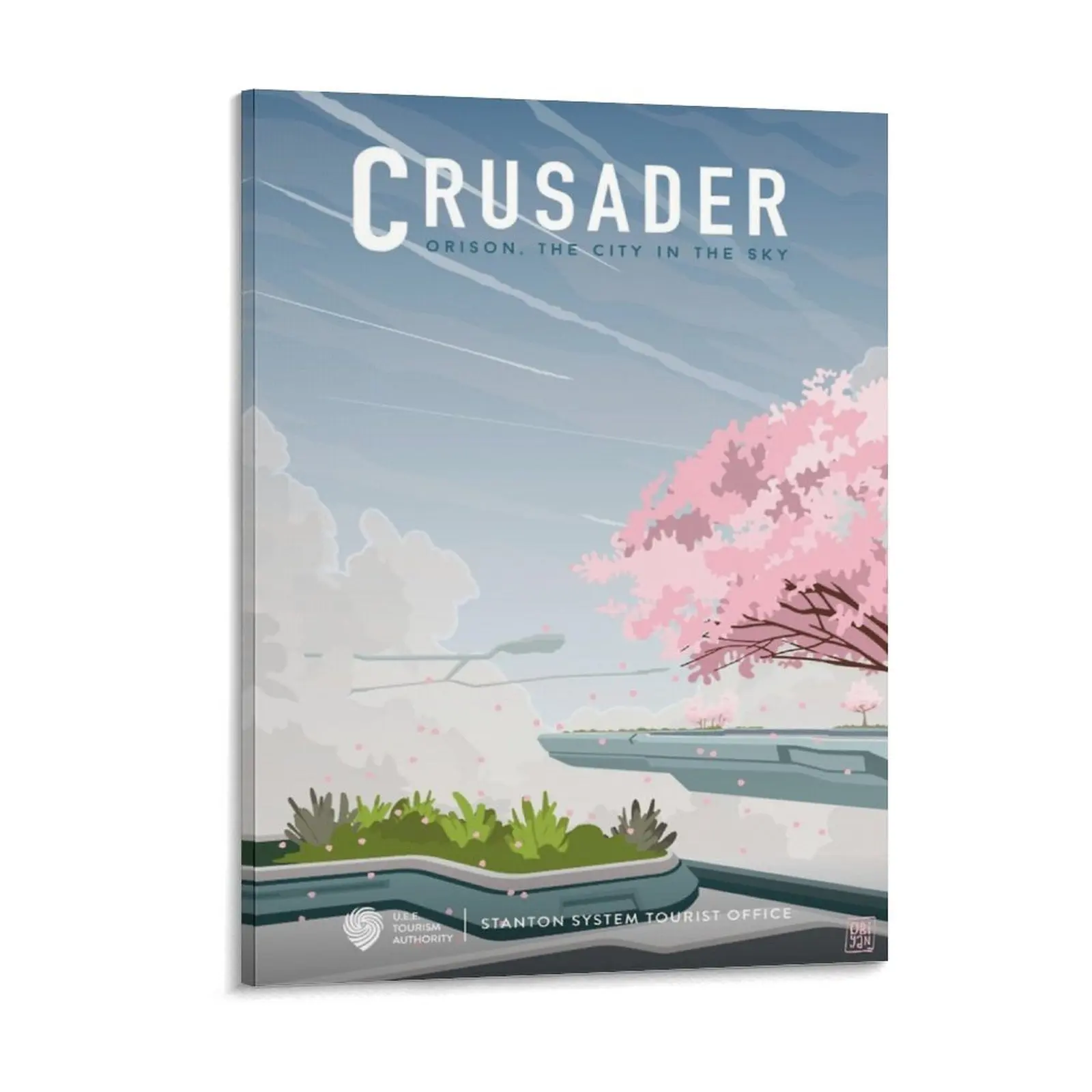 Crusader Orison Plattformen Star Citizen Fan Art Leinwand Malerei Kino Wohnzimmer Wand Plaque gerahmte Wandgemälde