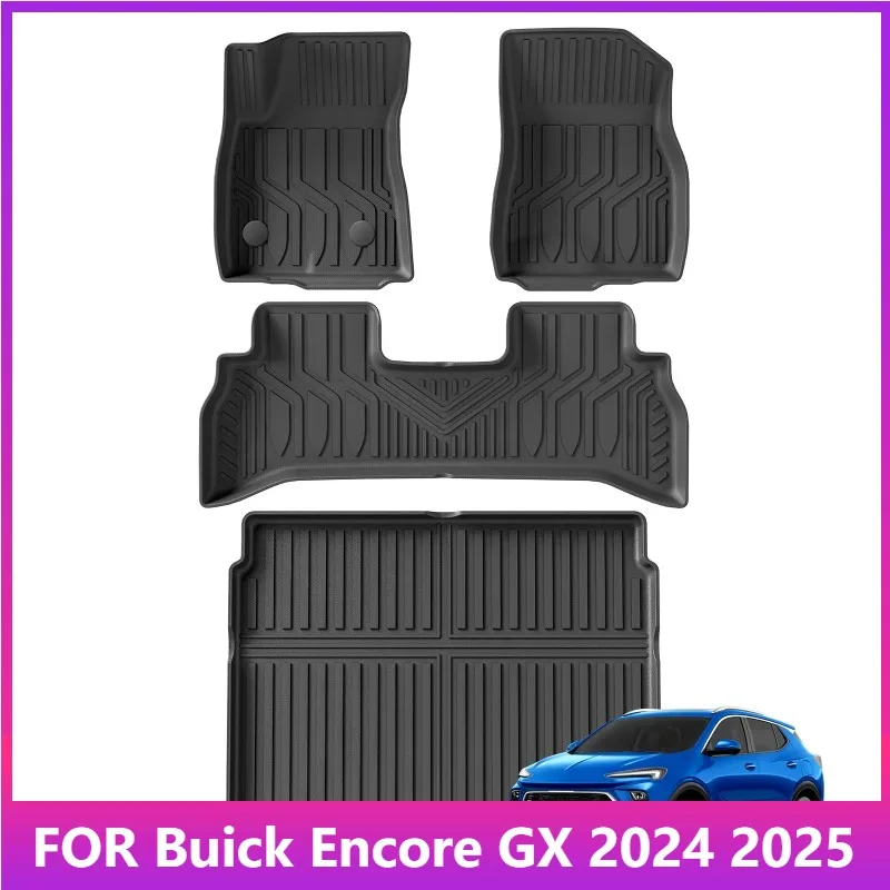 

Floor Mats For Buick Encore GX 2024 2025 TPE 3D Car Mats Cargo Liner Trunk/Backrest Mat Foot Pad Left Rudder