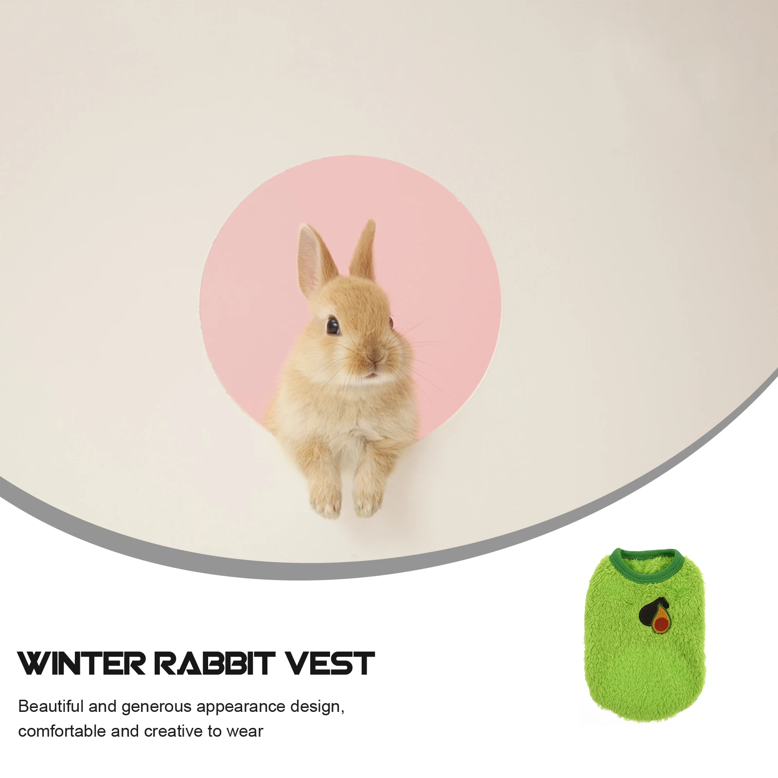 

1pc Rabbit Winter Costume Flannel Warm Small Pet Clothing Decorative Coat For Rabbits Guinea Pigs Chihuahuas Pet Supply
