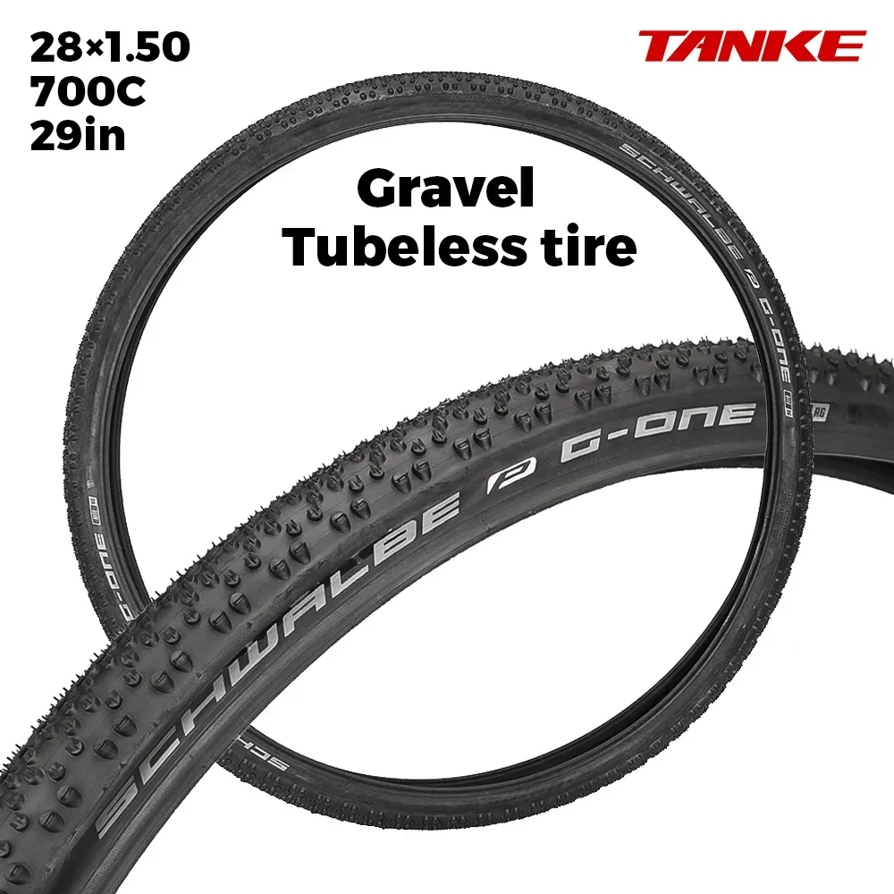 TANKE Bicycle Tire 29in 700c 28*1.5 Gravel tire TLR 40-622 road Tire MTB Mountain Bike Tire Steel Wire Tyre Black 1pc 2pc