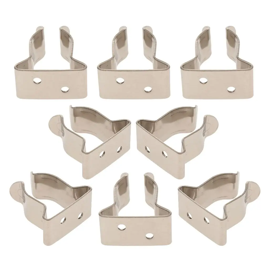 8x New Rustproof 304SS Marine Boat Snap Hook Holding Clips Clamp Bracket